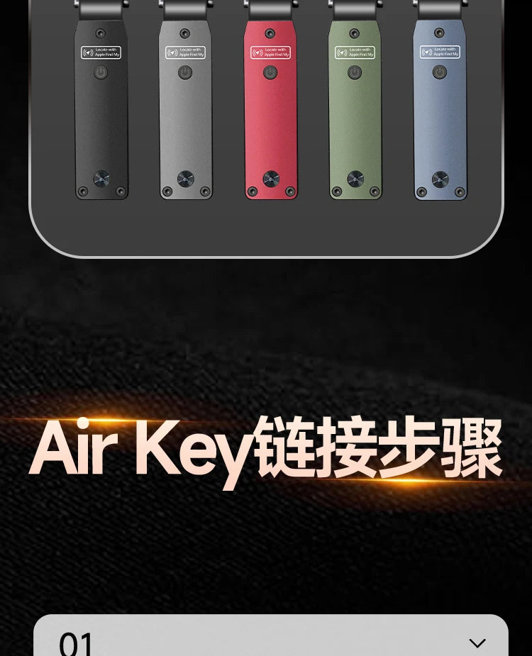 Schlüssel-Organizer funktioniert mit Apple Find My, integrierten Airtag-Chips, fasst 2–6 Schlüssel, Auto-Schlüsselanhänger mit GPS-Tracker, (nur iOS)