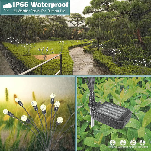 12LED Solar Glühwürmchen Lichter Solar Garten Feuerwerk Licht Im Freien Wasserdichte Wiegenden Licht für Hof Terrasse Pathway Dekoration