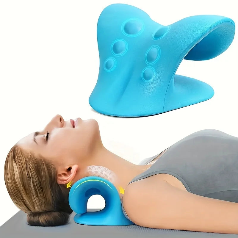 EVA Nacken- & Schulterentspanner – Chiropraktik-Nackenkissen, HWS-Strecker, Massagegerät, 3 Farben