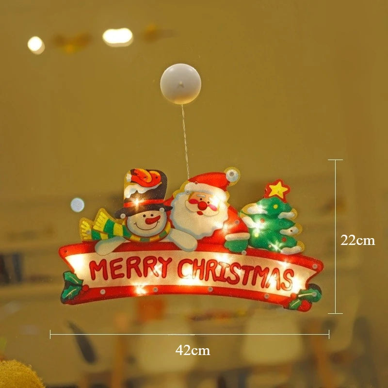 Neue dekorative LED-Weihnachtslichter, Santa Claus Rentier Fenster Display geformte Lichter für das Festival