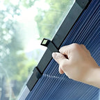 Auto-Sonnenschutzvorhang aus Aluminium, automatisch einziehbarer UV-Schutz, Wärmeisolierung, einfache Installation, universelles Fahrzeugfenster