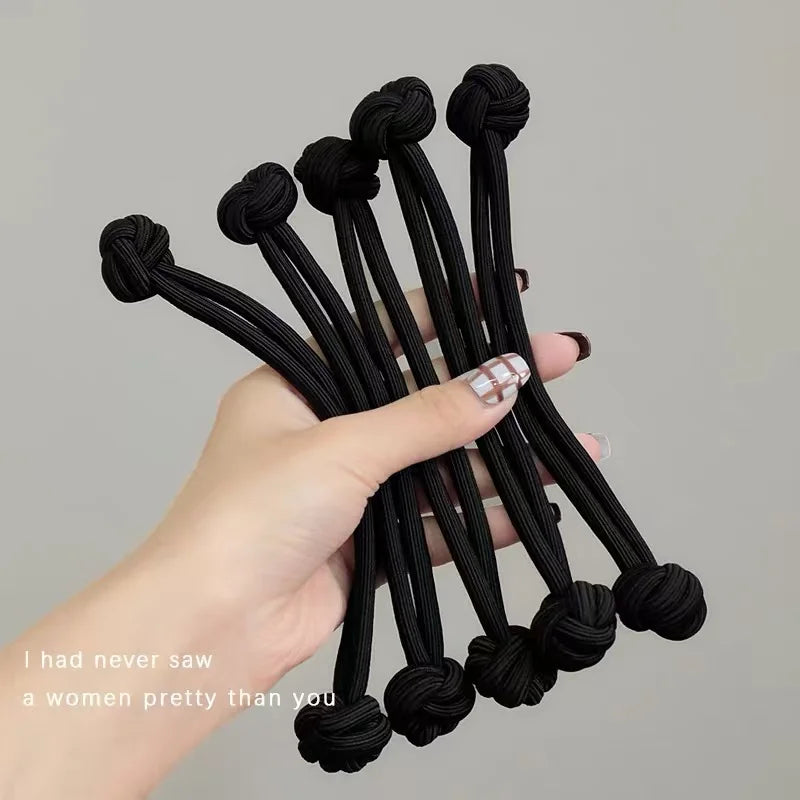 Haarband mit Knotendesign, elastisches Nylon-Haargummi für Pferdeschwänze, dickes und strapazierfähiges Haarstyling-Accessoire, schlichte Eleganz und Niedlichkeit für jeden Tag, verschiedene Farboptionen