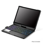360 Grad drehbare BT-Tastatur für wiederaufladbare kabellose Tastatur und Maus mit 7-Farben-Hintergrundbeleuchtung für iPad 10,2/10,5 Zoll