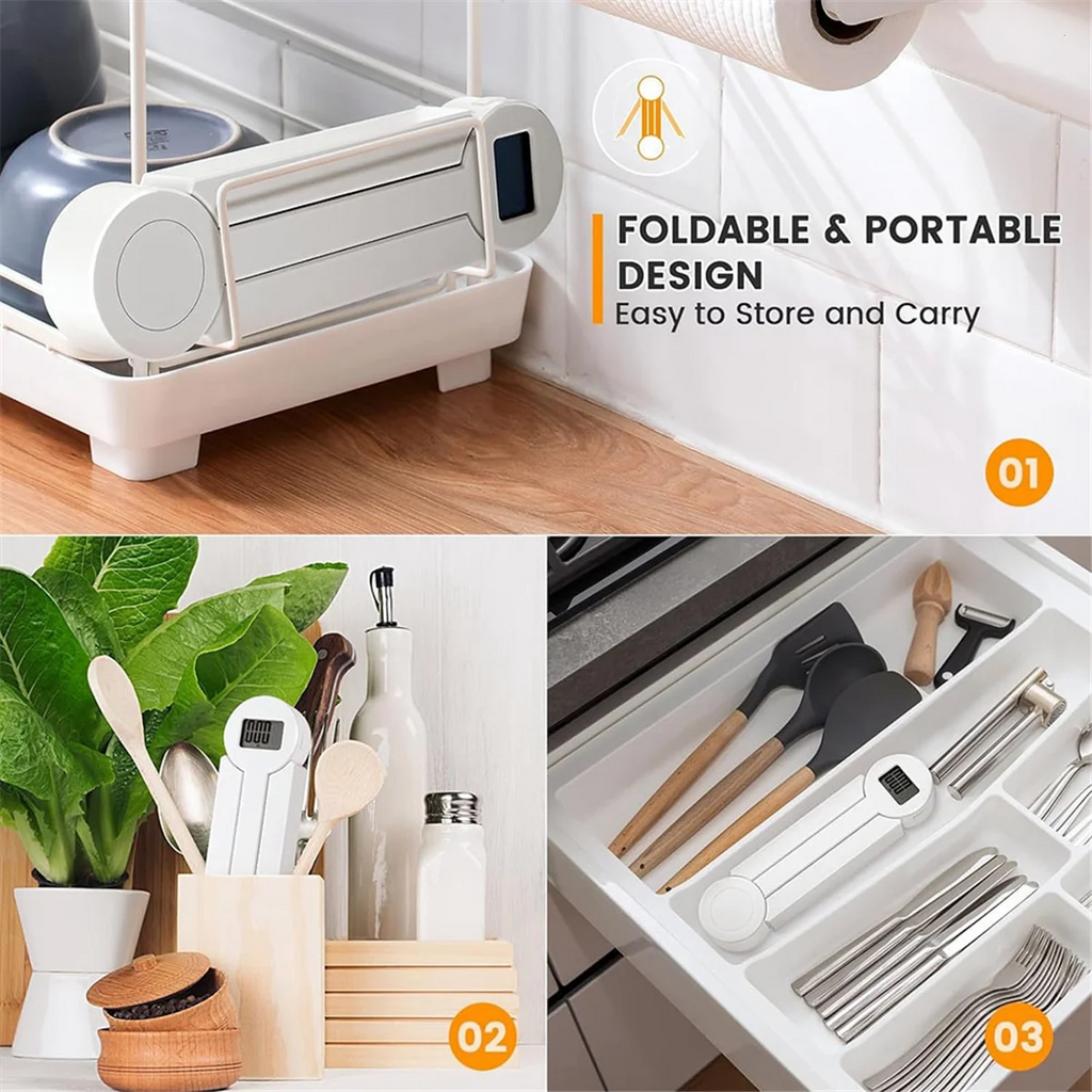 Hochpräzise zusammenklappbare, digitale Küchenwaage mit LCD-Display