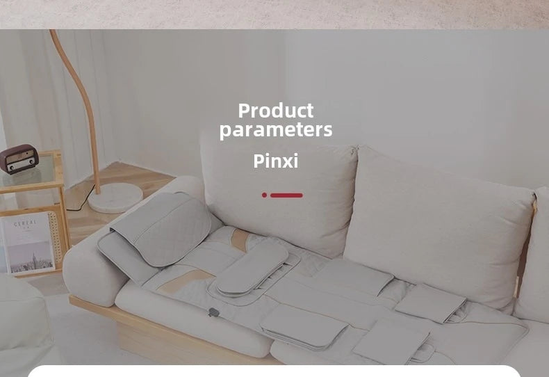 Ganzkörper-Massagematte mit Airbags, Dehnungsheizung, 3D-Entspannung der Lendenwirbelsäule, Rückenmassagegerät, PU-Leder, tragbar und tragbar