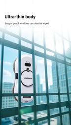 DIVEDEER Weißer/schwarzer Fensterputzroboter, elektrischer Fensterputz mit hoher Saugkraft, doppelseitiger Glasstaubsauger, Wasserspray