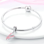 Rosa Charms Original 925 Sterling Silber Herz Schleife Parfüm Flasche Charms Perlen Anhänger Fit Armband DIY Frauen Schmuck Machen