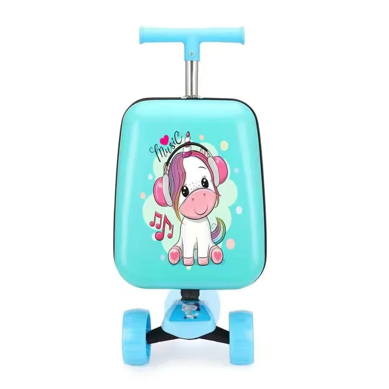 Niedlicher Cartoon-Kinderroller-Koffer auf Rädern