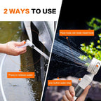 Tragbare Campingdusche – Wiederaufladbar, 4000 mAh, 60 Min. Laufzeit, 2m Schlauch | USB-C