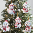 1/5 Stück Weihnachten süße Schneemann Dekoration Anhänger für Winter Weihnachtsbaum Dekoration Neujahr Weihnachtsgeschenke Partyzubehör