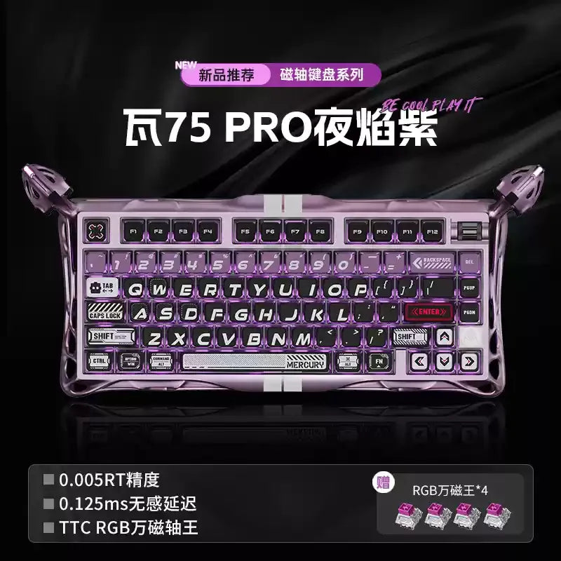 GravaStar K1 Bluetooth Drahtlose mechanische Tastatur aus Aluminiumlegierung Tri-Mode RGB Light E-Sport-Gaming-Tastatur PC-Zubehör