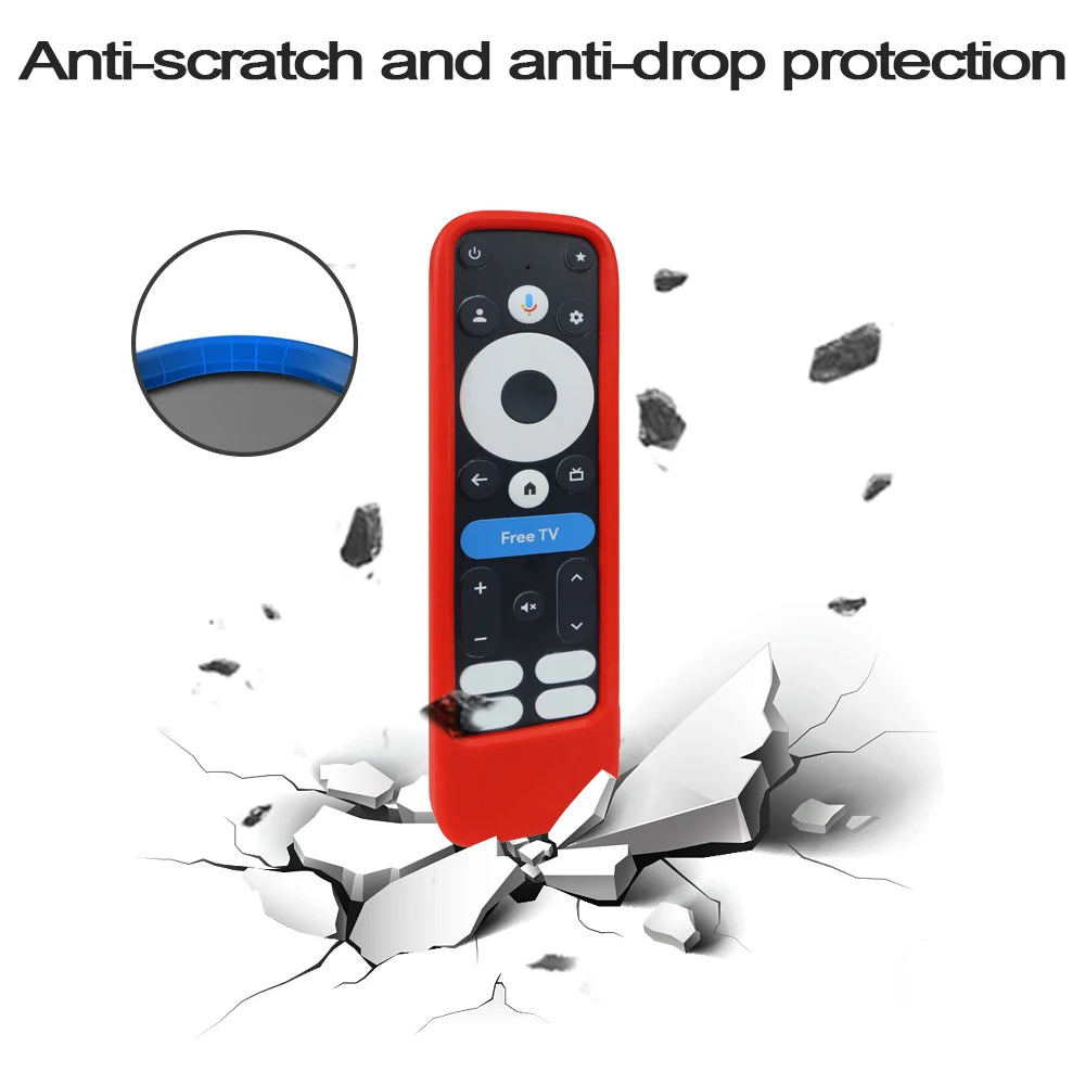 Silikon-Schutzhülle für Onn Google TV 4K Pro 2024 Fernbedienung – rutschfest, inkl. Lanyard