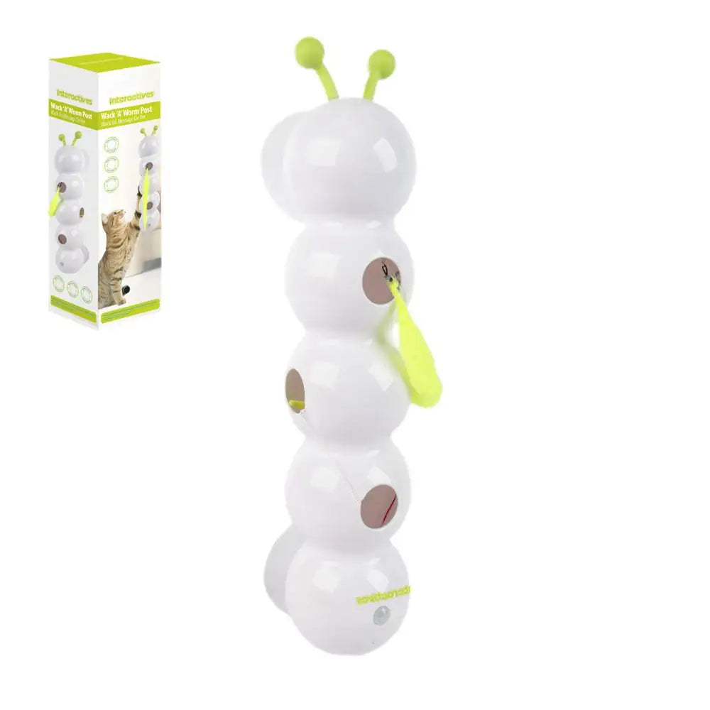 Neues interaktives Katzenspielzeug von Caterpillar, bewegungsaktiviertes neckendes Katzenspielzeug, wiederaufladbares automatisches Katzenspielzeug mit Schwanz für Hauskatzen