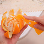 PDQ Orangenschäler & Zitrusöffner – Faltbar, 12×3cm, PP-Kunststoff | Für Orangen, Zitronen & Zitrusfrüchte | Orange