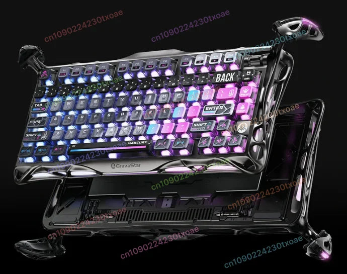 Gravity K1Pro Mechanische Tastatur – kabelloses RGB mit 3 Modi und Hot-Swap-fähigem Schaltersystem