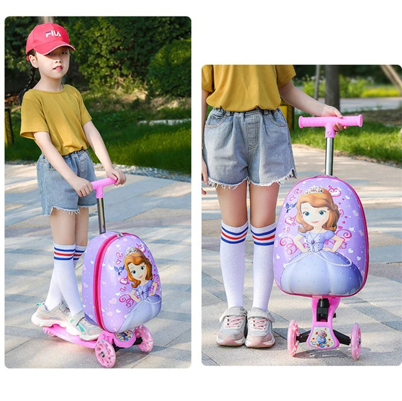 Kinder Cartoon-Trolley auf Rollen – Handgepäck, 55×36 cm, 5 Farben, Unisex