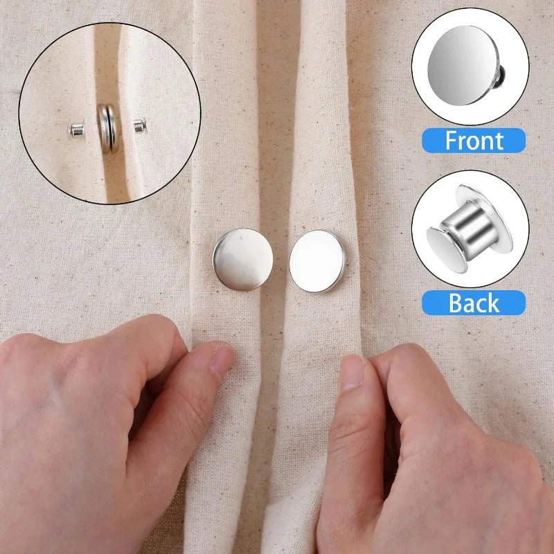 Magnetische Vorhangschnallen nagelfrei – Metall-Clip, 17/20/25 mm, 2–40 Stück