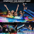 VASTFIRE Starlight Auto-Ambientebeleuchtung – Glasfaser-Fußmatten, RGB-Lichtleiste & Faserlampen | App & Fernbedienung | CE & RoHS