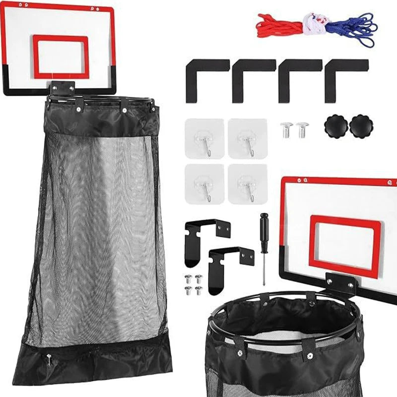 Basketball-Wäschekorb zum Aufhängen – Großes Fassungsvermögen, Wasserdicht | Holz & Acryl