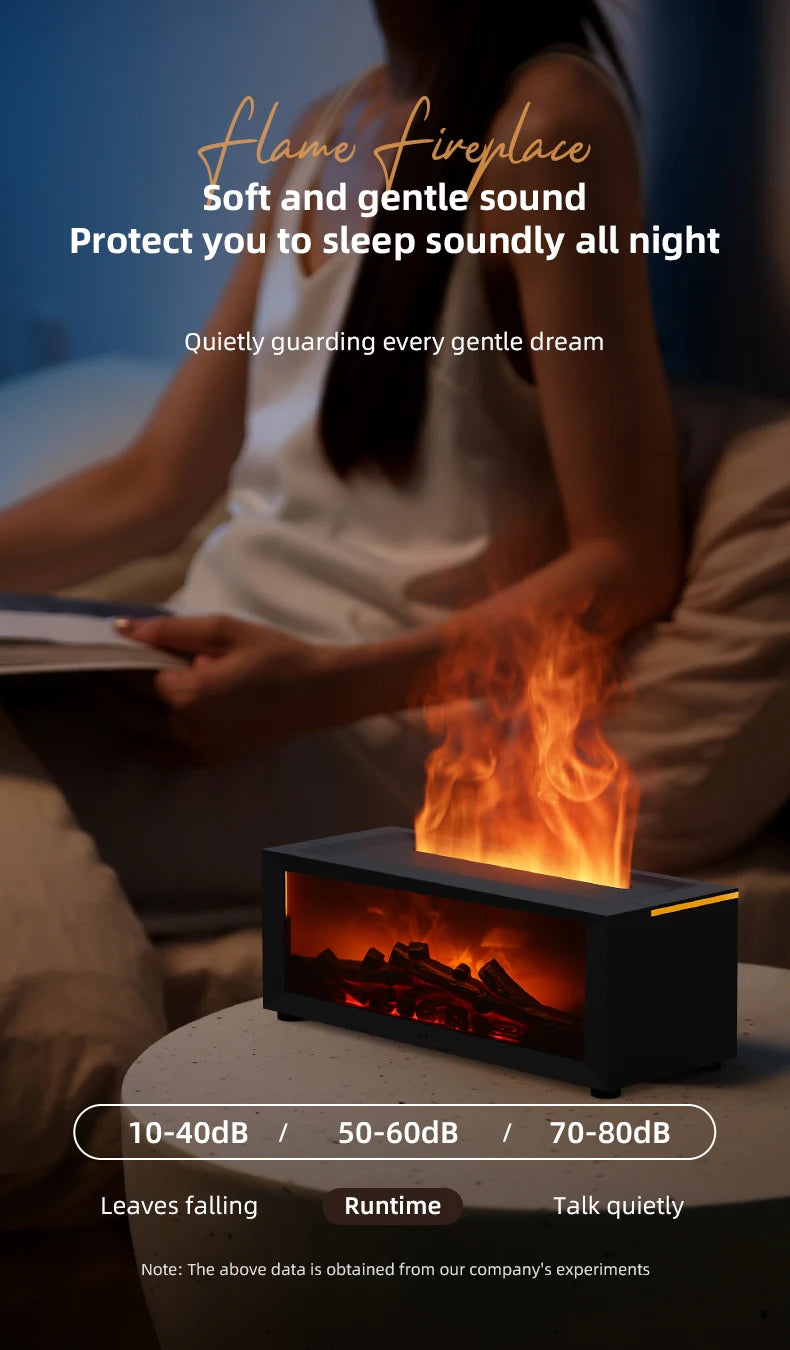 Kamin-Aroma-Diffusor für ätherische Öle, bunter Flammen-Luftbefeuchter mit Timer-Fernbedienung für Zuhause, Schlafzimmer, Büro, Festival, Geschenke