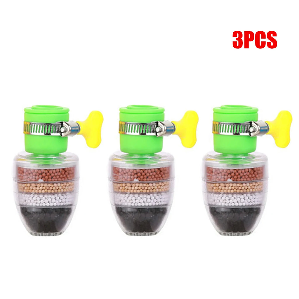 6-lagiger Wasserhahn-Wasserfilter, Wasserhahn-Reiniger 360 °   Drehbare Kokosnusskohle-Düse für Wasserhahn, Küche, Haushaltswasserfilter