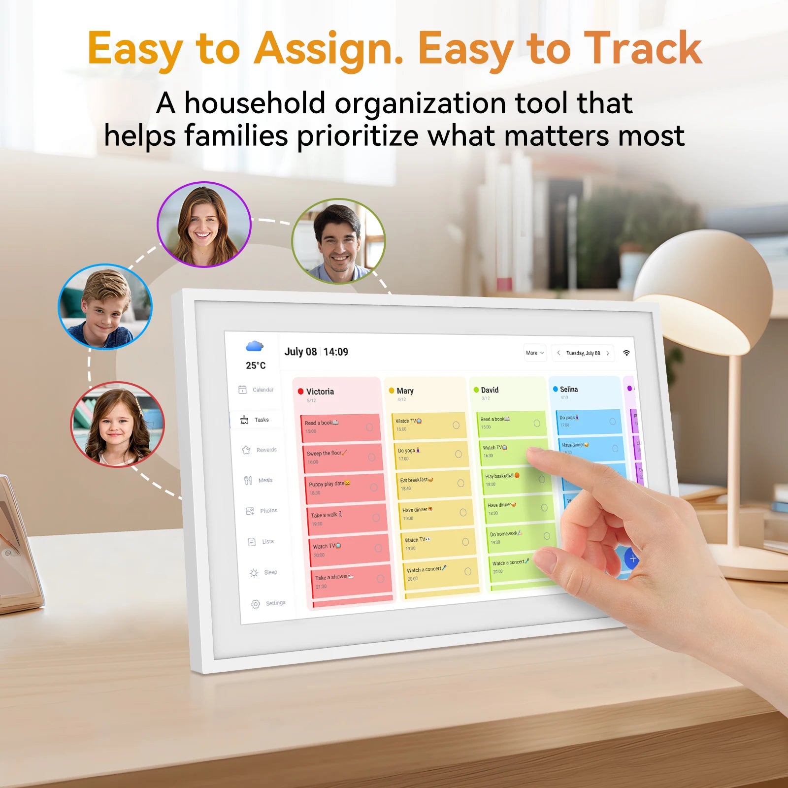 BLACKVIEW TABWEE P15 – 15,6" Smart Familienkalender, Touchscreen, 32GB, Wi-Fi, Google/iCloud, EU