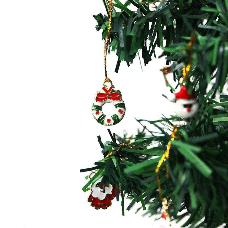 (20 Stück/Packung) Gemischter Anhänger Weihnachts-Minidekoration, halbfertiges Kunsthandwerk, Weihnachtsbaum, Neujahrsoutfit