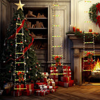 LED Weihnachtsdekorationen Feenlampe LED Leiterlampe mit Klettern Weihnachtsmann Zuhause Outdoor Weihnachtslicht Neujahr Ornamente s