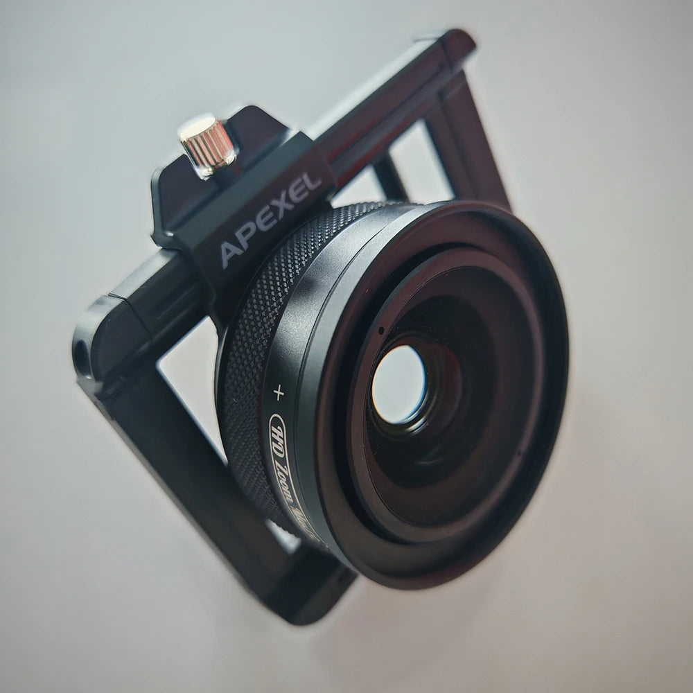 APEXEL 10-20x Zoom-Makroobjektiv-Set, Makrofotografie mit Smartphone und Universalclip für iPhone, Samsung, Xiaomi und die meisten anderen Smartphones