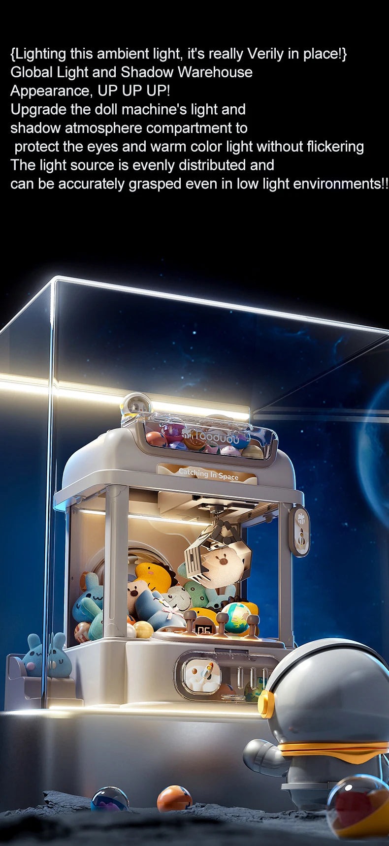 Große Größe DIY Puppe Maschine Kinder Münze Betrieben Spielen Spiel Mini Klaue Fangen Spielzeug Kran Maschinen Musik Puppe Kinder Weihnachten Geschenke Spielzeug