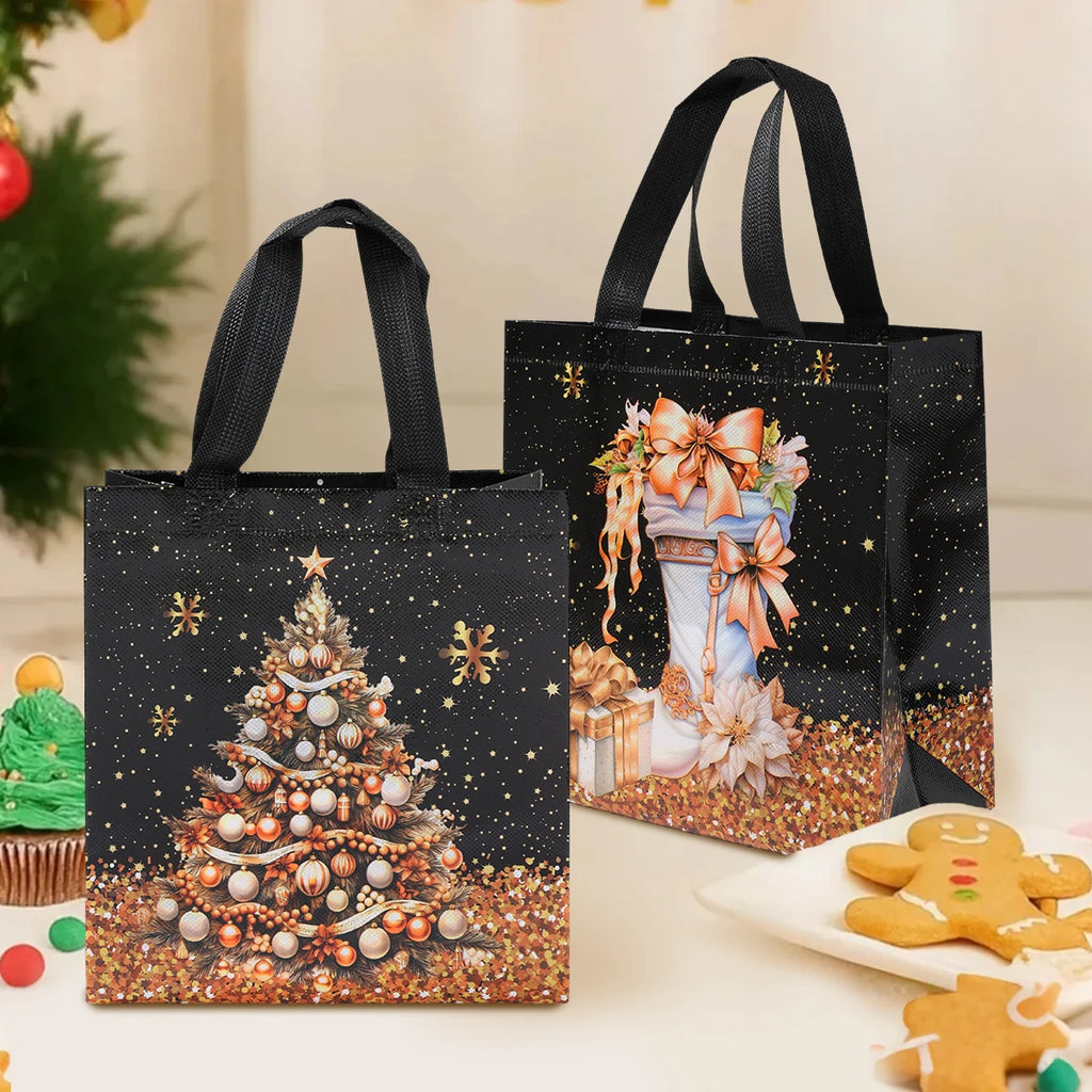 4 stücke Weihnachten Geschenk Taschen Weihnachten Party Dekoration Kinder Gefälligkeiten 2025 Weihnachten Santa Claus Handtaschen Navidad Natal Neue Jahr geschenk 2026