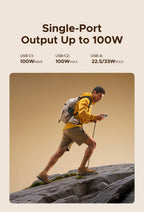 UGREEN Nexode 165W Power Bank 20000mAh Chargeur Portable 100W Max PD3.0 Batterie Externe Câble Intégré pour Ordinateur Portable Téléphone Portable