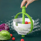 Rotierender Abtropfkorb für Gemüse & Obst – PP-Kunststoff, tragbar, spülmaschinenfest