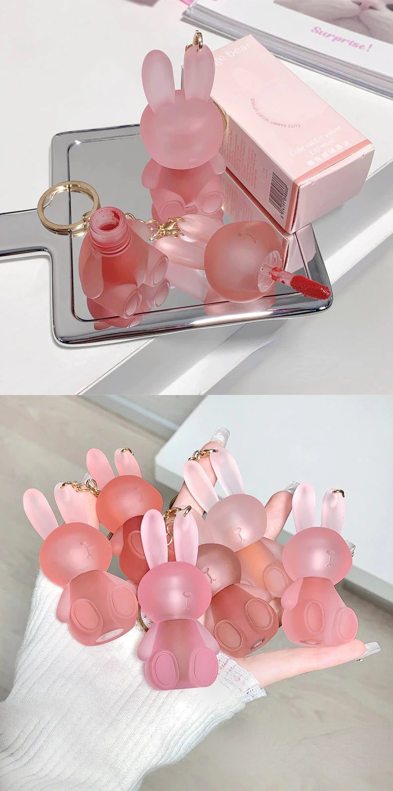 Niedlichen Kaninchen Samt Lippen schlamm matt Sommer Lip gloss Parität Lippenstift Student Make-up Kosmetik