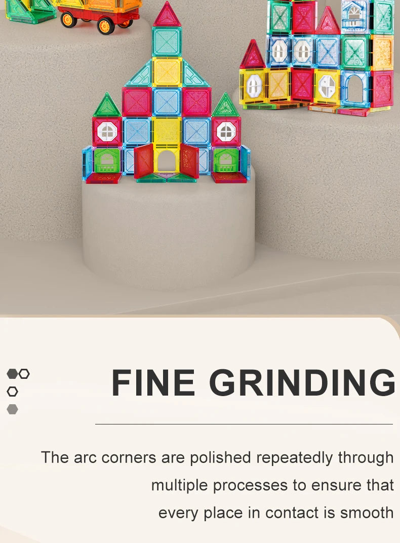 Magnetische Fliesen für Kinder im Alter von 3–5 Jahren, 4–8 Magnetspielzeug für 3 4 5 6 7 8+ Jahre alte Jungen, Mädchen, Kleinkinder, magnetische Bausteine, Vorschule