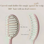 Volumengebende Haarbürste mit eingebauter Reinigung, Styling-Massage, Akupunkt-Haarfeder, Knochen, Luftkissenkamm für Schönheit und Gesundheit