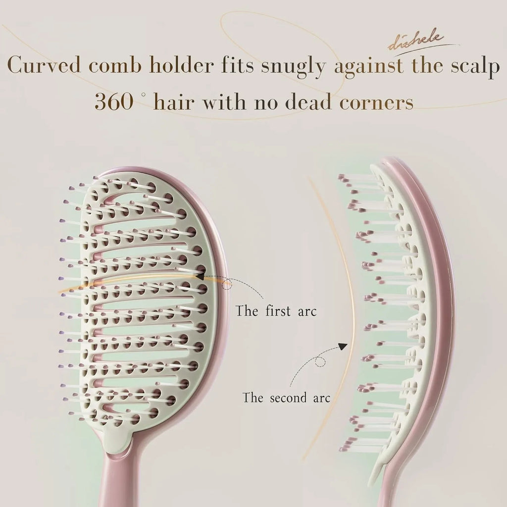 Volumengebende Haarbürste mit eingebauter Reinigung, Styling-Massage, Akupunkt-Haarfeder, Knochen, Luftkissenkamm für Schönheit und Gesundheit