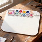 Silikon-Malmatte 40×50cm – Rutschfest, antihaftend, waschbar, für Kinder & Künstler, Weiß oder Mintgrün
