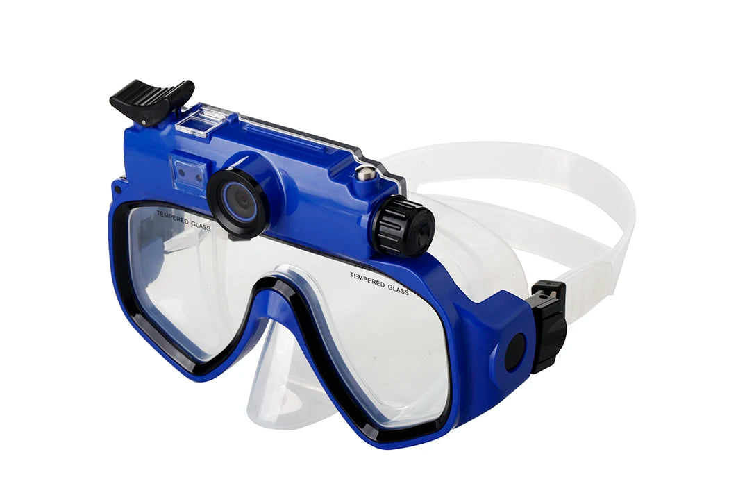 Winait RD34 HD720P Scuba Tauchmaskenkamera – 5MP CMOS, 80 Min. Akku, MicroSD bis 32GB | Blau