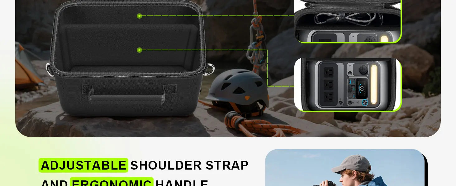 Aufbewahrungstasche für tragbares Kraftwerk Anker SOLIX C300, Akku-Solargenerator-Aufbewahrungshalter (für Anker SOLIX C300) (nur Tasche)