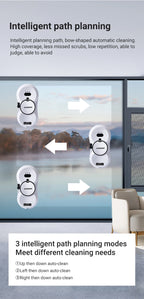 DIVEDEER Weißer/schwarzer Fensterputzroboter, elektrischer Fensterputz mit hoher Saugkraft, doppelseitiger Glasstaubsauger, Wasserspray