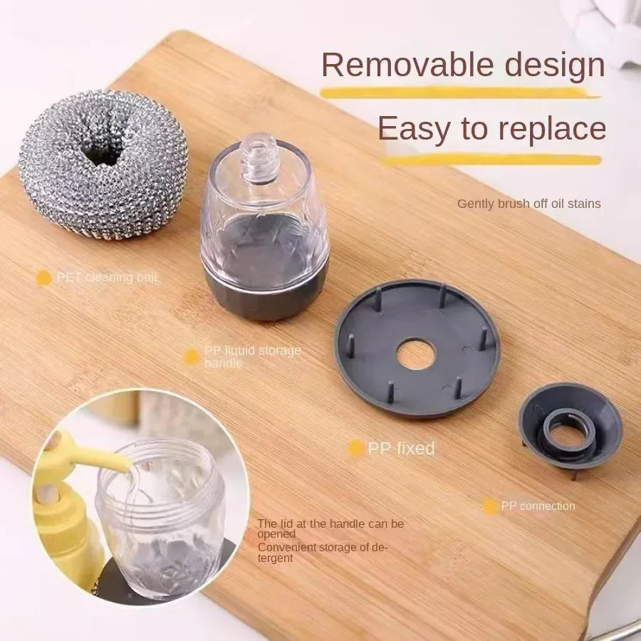 1 ~ 10PCs Geschirrspülbürste mit Seifenspender, automatische Seifenflüssigkeit, Topfbürste, Küchenreinigungsbürsten, Werkzeug