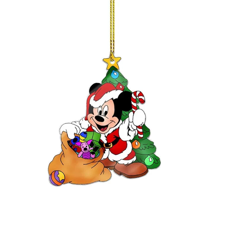 19 teile/satz Mickey Minnie Weihnachten Baum Hängen Ornament Nette Mickey Maus Auto Rucksack Dekoration DIY Party Wohnkultur Kind Geschenk