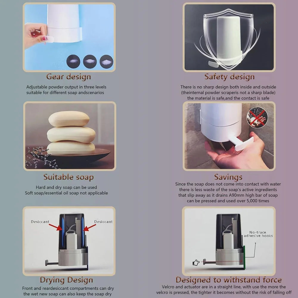 Schleifen Seife Box Bar Seife Grinder Solide Seife Bar Spender Container Wand Brecher Solide Seife Bar Schleifen Box Halter