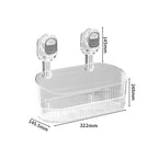 Badezimmer-Saugnapf-Aufbewahrungsbox ohne Bohren, großes Fassungsvermögen und stark tragendes, multifunktionales, wandmontiertes Regalregal mit Saugnapf