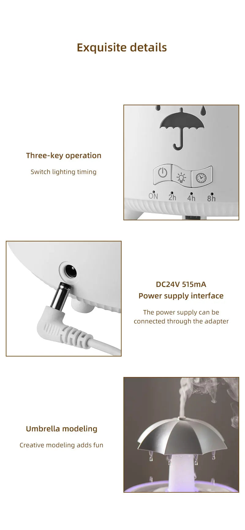 Humidificateur d'air créatif en forme de goutte d'eau avec lumière colorée et diffuseur d'huiles essentielles et d'arômes en forme de goutte d'eau. Humidificateur d'aromathérapie.