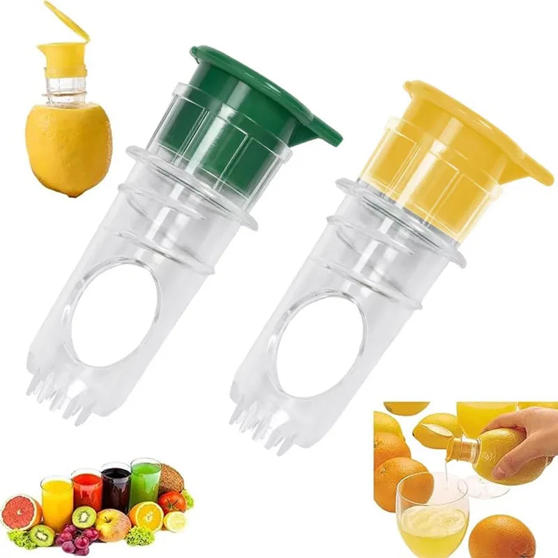 Tragbare Zitronenpresse aus Kunststoff, wiederverwendbar, leicht, Säfte, Reibahle, waschbar, manuelle Säfte, Reibahle, eingebauter Filter für Zuhause, Reisen