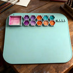 Silikon-Malmatte 40×50cm – Rutschfest, antihaftend, waschbar, für Kinder & Künstler, Weiß oder Mintgrün