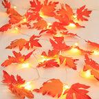 2/3/6M Halloween LED Lichterkette, Künstliche Ahornblatt Laternengirlande, Halloween Weihnachten Thanksgiving Day Heimdekorationen
