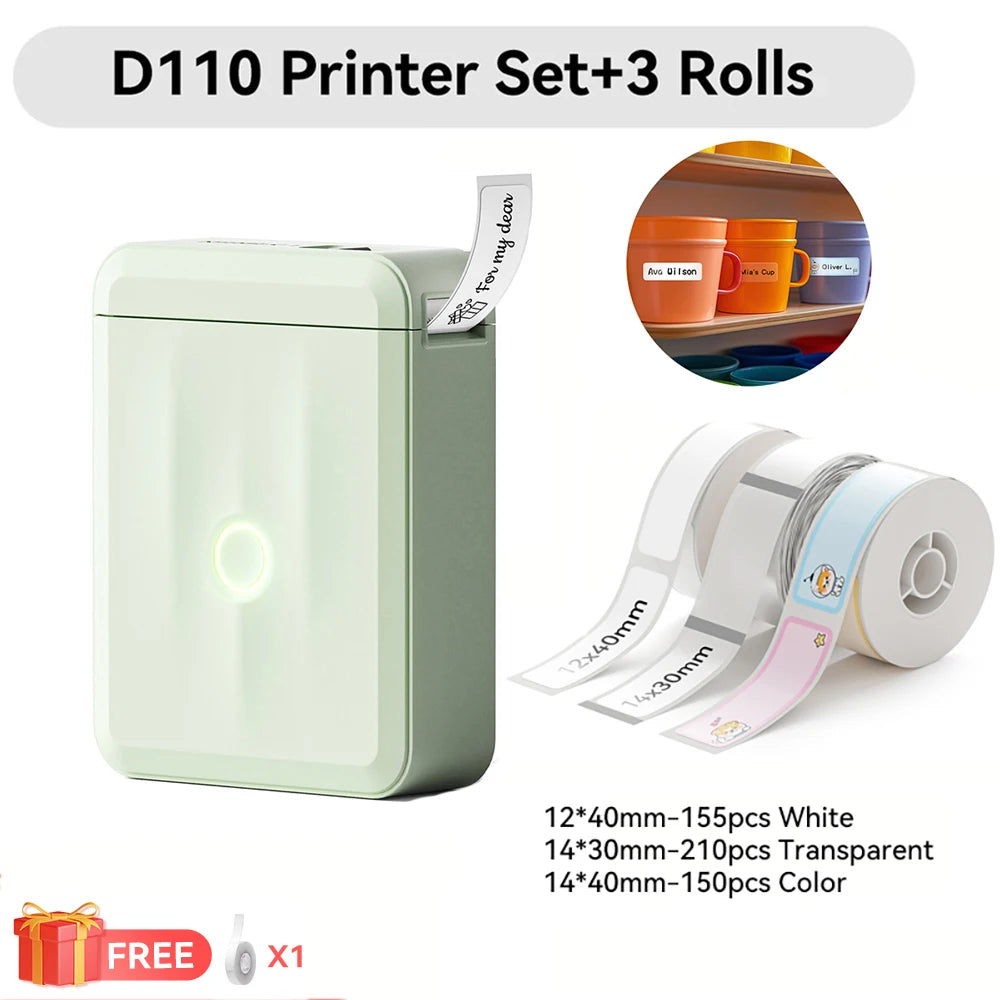 Niimbot D110 Mini Handlicher Thermodrucker Kabellose Etikettenmaschine